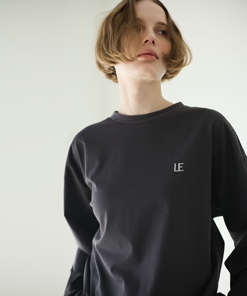 LE CIEL BLEU(ルシェルブルー)の「LEエンブロイダリーロングT / LE Embroidery Long T(Tシャツ/カットソー・レディース・チャコールグレー/オフホワイト/ライトブルー・36)」の22枚目の写真