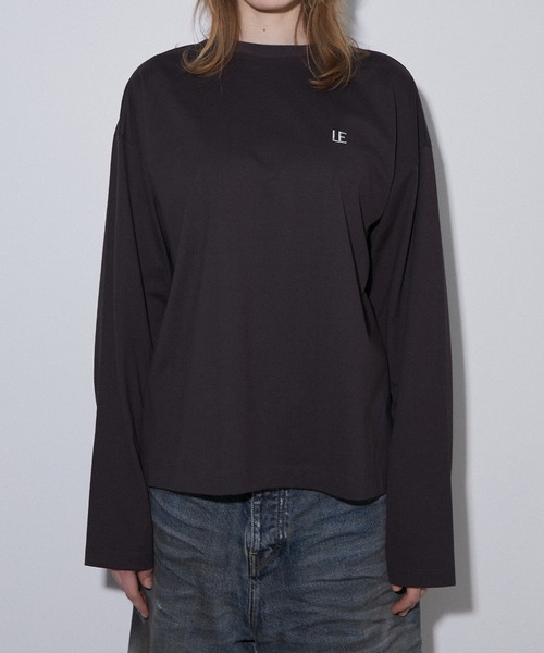 LE CIEL BLEU(ルシェルブルー)の「LEエンブロイダリーロングT / LE Embroidery Long T(Tシャツ/カットソー・レディース・チャコールグレー/オフホワイト/ライトブルー・36)」の14枚目の写真
