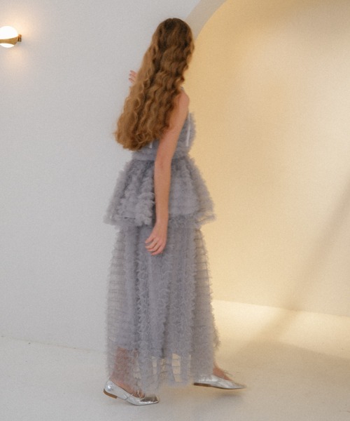 【HONEY MI HONEY】tulle long skirt tulle long skirt
