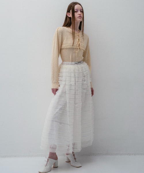 【HONEY MI HONEY】tulle long skirt tulle long skirt