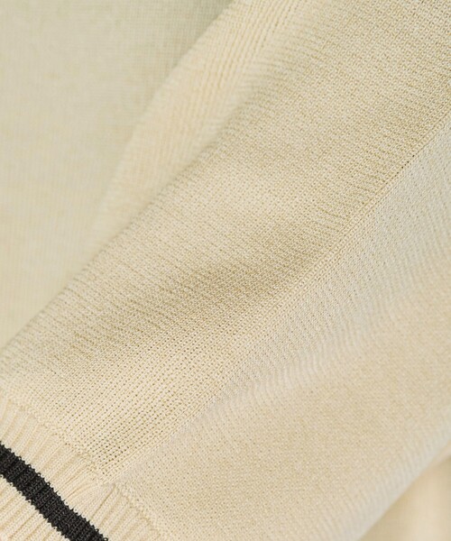 FREAK'S STORE(フリークスストア)の「限定展開 サマーニット ライン 半袖 ポロシャツ(接触冷感・ハンドウォッシャブル)(ポロシャツ・レディース・ピンク/ベージュ/ネイビー/ブラック/ナチュラル・フリ-)」の12枚目の写真