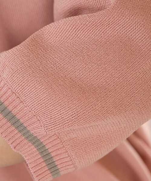 FREAK'S STORE(フリークスストア)の「限定展開 サマーニット ライン 半袖 ポロシャツ(接触冷感・ハンドウォッシャブル)(ポロシャツ・レディース・ピンク/ベージュ/ネイビー/ブラック/ナチュラル・フリ-)」の20枚目の写真