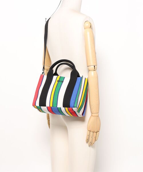 MSGM ストライプ トップハンドルバッグ 【関税込】 MSGM ストライプ トップハンドルバッグ 【関税込】 MSGM