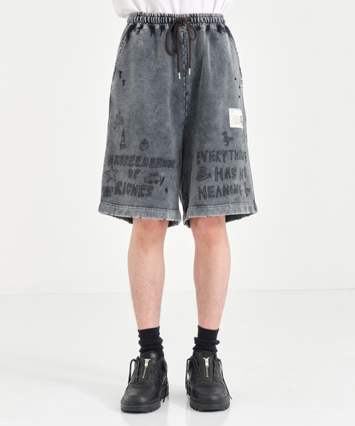 MIHARAYASUHIRO(ミハラヤスヒロ)の「【Maison MIHARAYASUHIRO/ メゾンミハラヤスヒロ】BLEACHED SHORTS(その他パンツ・メンズ・ブラック・44/46)」の3枚目の写真