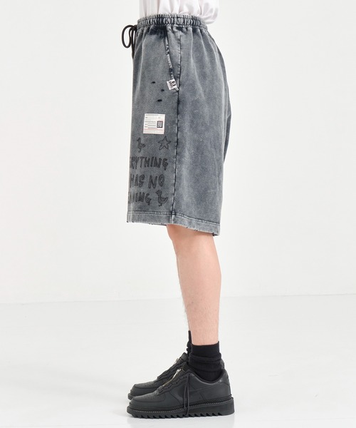 MIHARAYASUHIRO(ミハラヤスヒロ)の「【Maison MIHARAYASUHIRO/ メゾンミハラヤスヒロ】BLEACHED SHORTS(その他パンツ・メンズ・ブラック・44/46)」の4枚目の写真