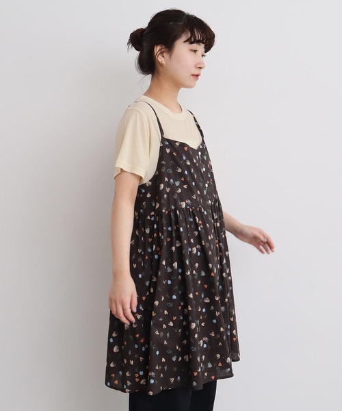 ちぎりいちごプリント　チュニックキャミ　アトリエドゥサボン l'atelier du savon（アトリエドサボン）の「ちぎりいちごプリント