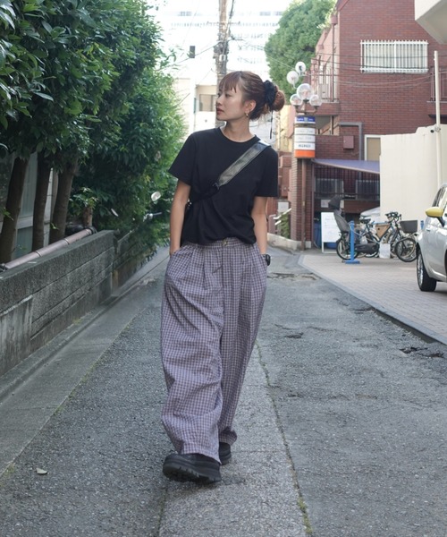 TEENBOOPチェックルーズラフパンツ
