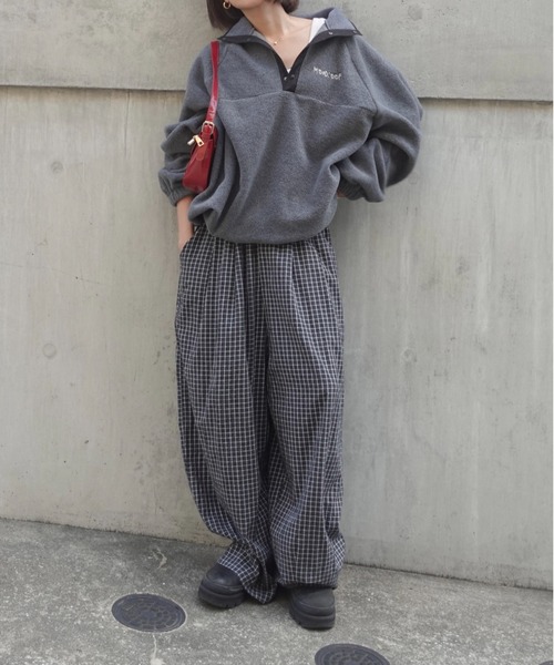 TEEN BOOP（ティーンブープ）の「チェックボリュームラフパンツ（その他パンツ・レディース・ブラック/ブルー・FREE）」の4枚目の写真