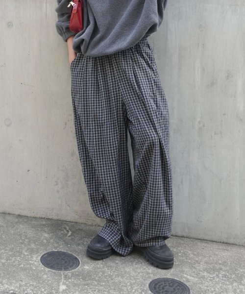 TEEN BOOP（ティーンブープ）の「チェックボリュームラフパンツ（その他パンツ・レディース・ブラック/ブルー・FREE）」の9枚目の写真