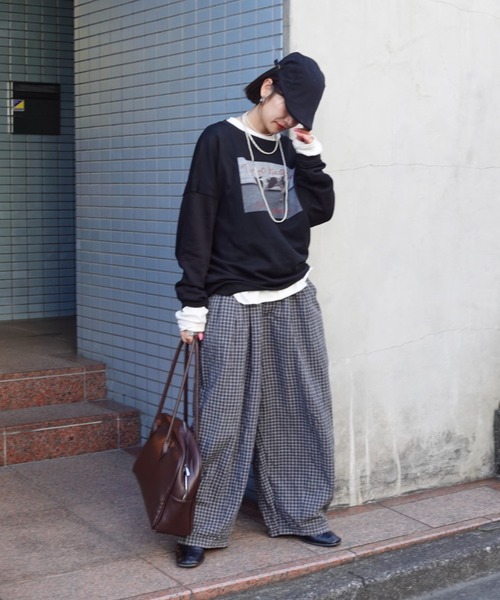 TEEN BOOP（ティーンブープ）の「チェックボリュームラフパンツ（その他パンツ・レディース・ブラック/ブルー・FREE）」の10枚目の写真