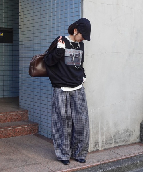 TEEN BOOP（ティーンブープ）の「チェックボリュームラフパンツ（その他パンツ・レディース・ブラック/ブルー・FREE）」の13枚目の写真