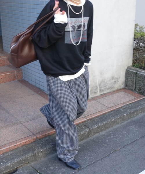 TEEN BOOP（ティーンブープ）の「チェックボリュームラフパンツ（その他パンツ・レディース・ブラック/ブルー・FREE）」の14枚目の写真