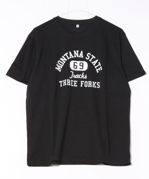 STYLEBLOCK(スタイルブロック)の「天竺プリント半袖Tシャツ(Tシャツ/カットソー・メンズ・ホワイト系その他/グレー/ブラック/カーキ/ブラック系その他2/ブラック系その他/ピンク・M/L)」の2枚目の写真