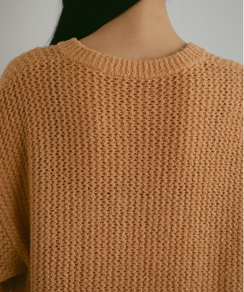 CASA FLINE（カーサフライン）の「透かし編みラウンドニットカーディガン（カーディガン/ボレロ・レディース・ブラック/オレンジ/ホワイト・FREE）」の17枚目の写真