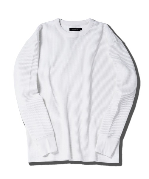 jiggys shop(ジギーズショップ)の「ワッフル編み サーマル クルーネック ロンT カットソー(Tシャツ/カットソー・メンズ・ブラック/アイボリー/ピンク系その他/チャコールグレー/ホワイト・MEDIUM/X-LARGE/LARGE)」の19枚目の写真