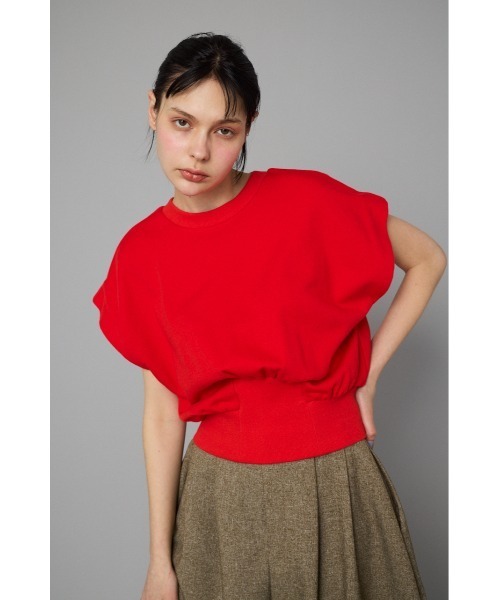 HeRIN.CYE(ヘリンドットサイ)の「Box cut vest ボックスカットベスト(Tシャツ/カットソー・レディース・ブラック/グレー/レッド・FREE)」の3枚目の写真