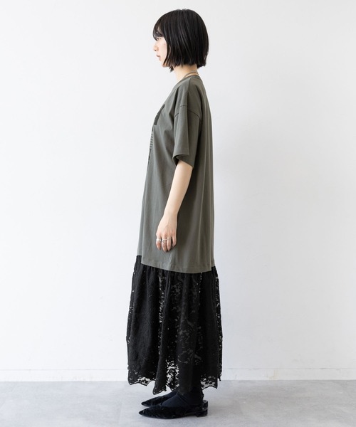 RAGEBLUE（レイジブルー）の「ヴィンテージレースドッキングロックプリントワンピース（ワンピース・レディース・ホワイト/ブラック・FREE）」の19枚目の写真