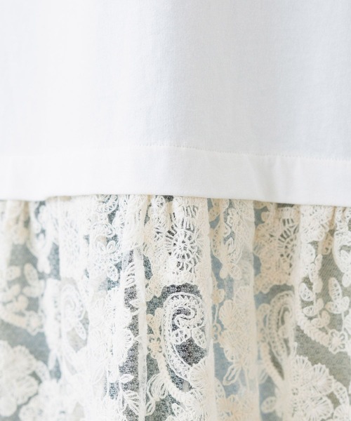 RAGEBLUE（レイジブルー）の「ヴィンテージレースドッキングロックプリントワンピース（ワンピース・レディース・ホワイト/ブラック・FREE）」の11枚目の写真