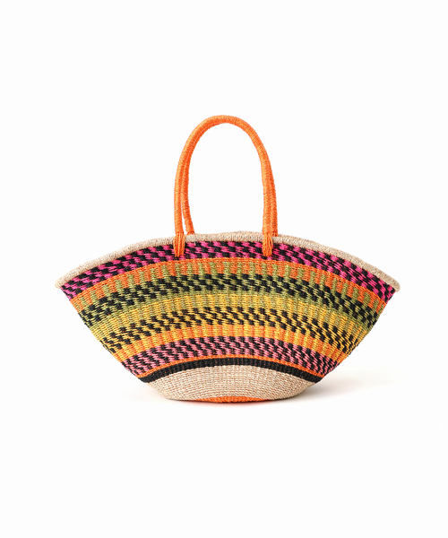 The Bagmati（ザバグマティ）の「【BAGMATI/バグマティ】ビッグラウンドカゴバッグ（かごバッグ・レディース・ブラック/オレンジ・FREE）」の18枚目の写真