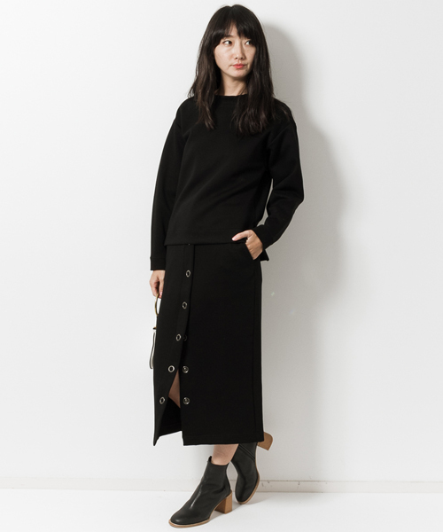 AMERICAN RAG CIE（アメリカンラグシー）の「AMERICAN RAG CIEシルエットダンボールスカート/210-AHS-L161-SK006（スカート・レディース・ブラック/カーキ・FREE）」の7枚目の写真