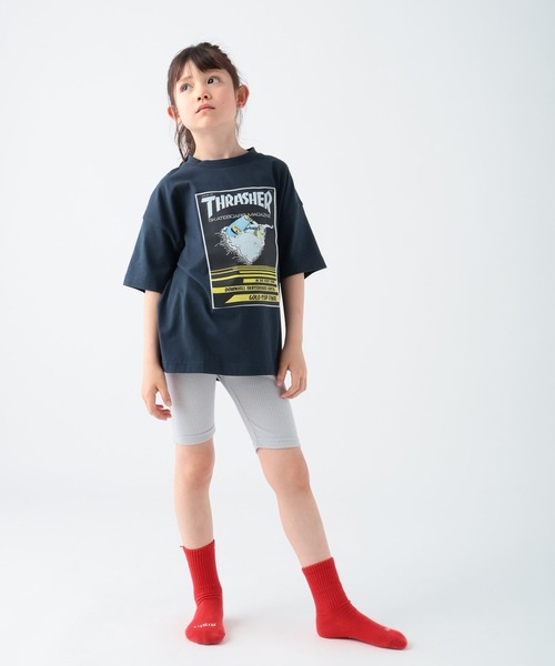 BAYFLOW（ベイフロー）の「[選べる丈シリーズ!]5分丈レギンス(KIDS)（レギンス/スパッツ・キッズ・ライトグレー/パープル/ブラック・140cm/130cm/120cm/110cm/150cm）」の17枚目の写真