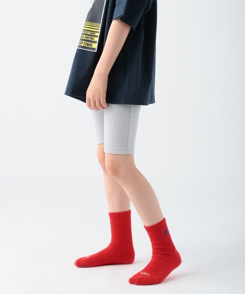 BAYFLOW（ベイフロー）の「[選べる丈シリーズ!]5分丈レギンス(KIDS)（レギンス/スパッツ・キッズ・ライトグレー/パープル/ブラック・140cm/130cm/120cm/110cm/150cm）」の21枚目の写真