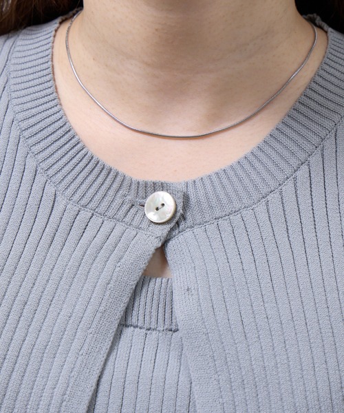 COLONY 2139(コロニートゥーワンスリーナイン)の「WEB限定/アンサンブルライクリブニットカーディガン(ニット/セーター・レディース・オフホワイト/グレー/ブラック・FREE)」の7枚目の写真