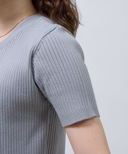 COLONY 2139(コロニートゥーワンスリーナイン)の「WEB限定/アンサンブルライクリブニットカーディガン(ニット/セーター・レディース・オフホワイト/グレー/ブラック・FREE)」の6枚目の写真