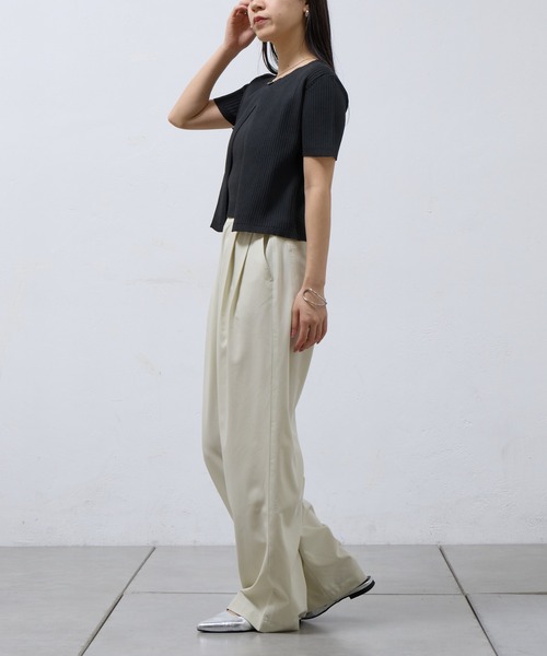 COLONY 2139(コロニートゥーワンスリーナイン)の「WEB限定/アンサンブルライクリブニットカーディガン(ニット/セーター・レディース・オフホワイト/グレー/ブラック・FREE)」の21枚目の写真