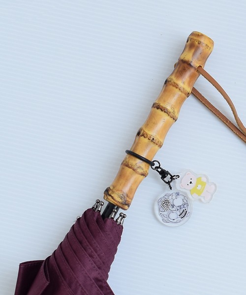 utatane（ウタタネ）の「utatane×Kuovi 日傘 完全遮光100％ 晴雨兼用 utataneくまちゃん＆果樹園 チャーム付 ストレートハンドル（長傘・レディース・イエロー/レッド/グリーン/ワイン・FREE）」の20枚目の写真