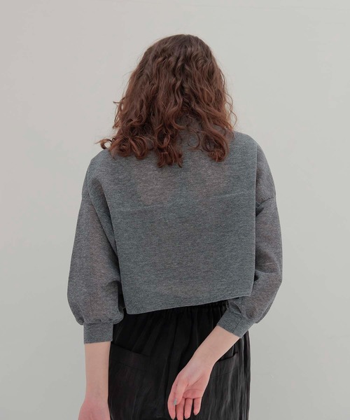 DRESSLAVE（ドレスレイブ）の「ALLONGE sheer cardigan(シアーカーディガン)（カーディガン/ボレロ・レディース・ホワイト/グレー/イエロー/ブルー/ネイビー/レッド・38）」の8枚目の写真