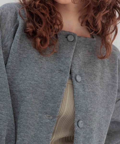 DRESSLAVE（ドレスレイブ）の「ALLONGE sheer cardigan(シアーカーディガン)（カーディガン/ボレロ・レディース・ホワイト/グレー/イエロー/ブルー/ネイビー/レッド・38）」の9枚目の写真