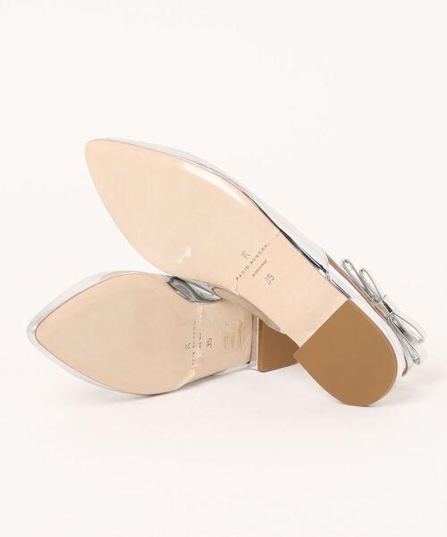 FABIO RUSCONI（ファビオルスコーニ）の「ファビオルスコーニ/2433 SPECCHIO ARGENTO　リボンモチーフバックストラップパンプス（パンプス・レディース・シルバー・39/38/37/36/35）」の3枚目の写真