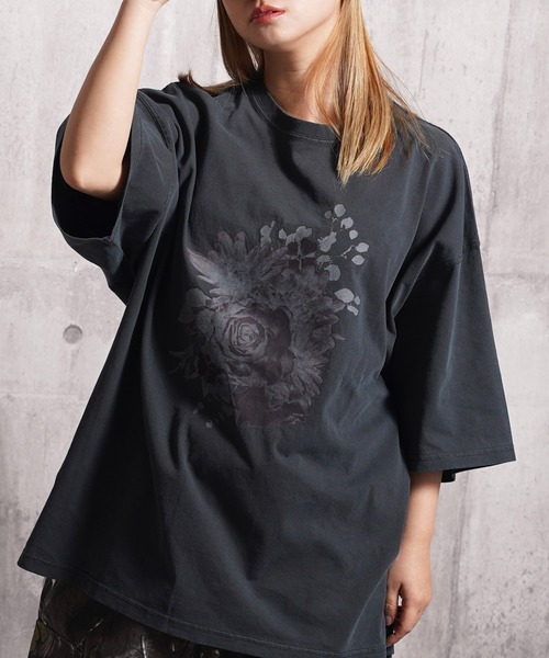 セール】フラワー ピグメントTシャツ / Flower Pigment T-shirt