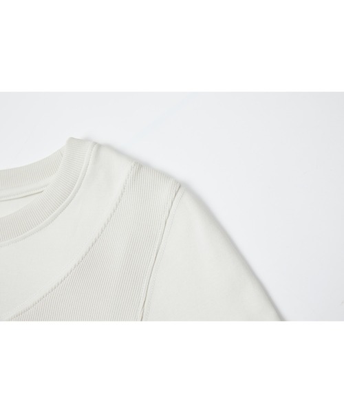 tageechita(タジチタ)の「【tageechita】異素材レイヤード風 クルーネックTシャツ(Tシャツ/カットソー・レディース・チャコール/ライトアッシュグレー・L/M/S)」の9枚目の写真