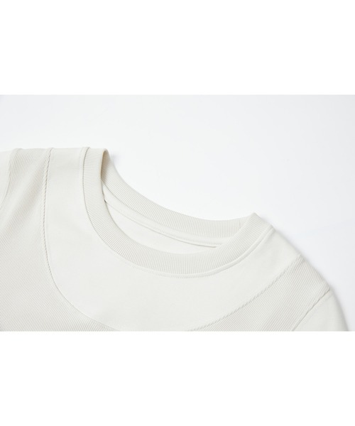 tageechita(タジチタ)の「【tageechita】異素材レイヤード風 クルーネックTシャツ(Tシャツ/カットソー・レディース・チャコール/ライトアッシュグレー・L/M/S)」の10枚目の写真