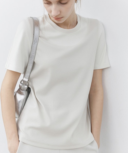 tageechita(タジチタ)の「【tageechita】異素材レイヤード風 クルーネックTシャツ(Tシャツ/カットソー・レディース・チャコール/ライトアッシュグレー・L/M/S)」の17枚目の写真