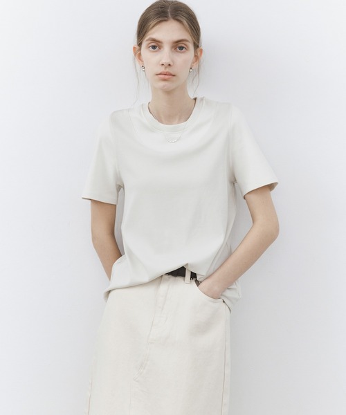 tageechita(タジチタ)の「【tageechita】異素材レイヤード風 クルーネックTシャツ(Tシャツ/カットソー・レディース・チャコール/ライトアッシュグレー・L/M/S)」の22枚目の写真