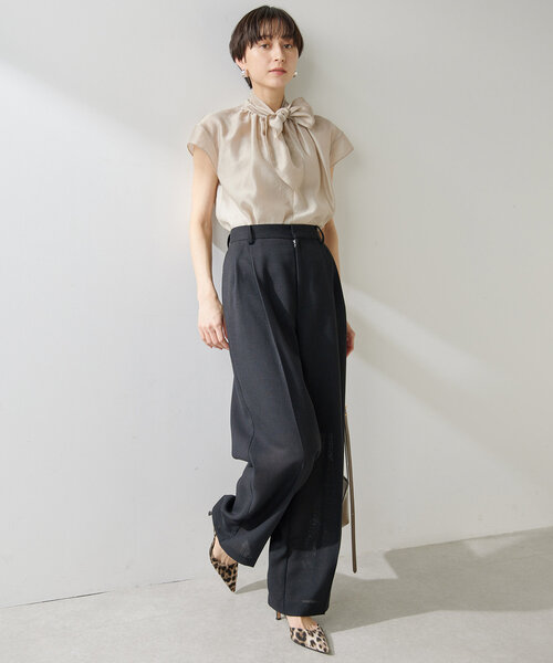 Whim Gazette シアーボウブラウス今季美品 シアーボウブラウス（シャツ/ブラウス）｜Whim Gazette（ウィム