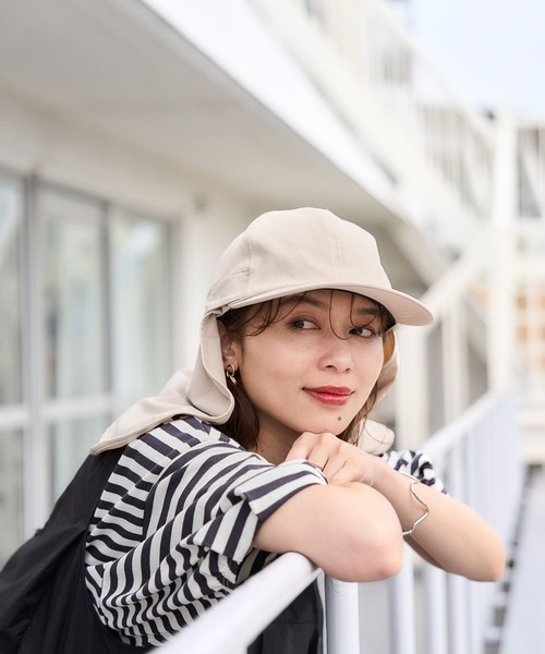 studio CLIP（スタディオクリップ）の「【紫外線防止/接触冷感/軽量】シェルテックサンシェードキャップ（キャップ・レディース・ベージュ/ブラック・FREE）」の2枚目の写真