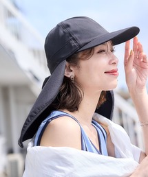 【紫外線防止/接触冷感/軽量】シェルテックサンシェードキャップ