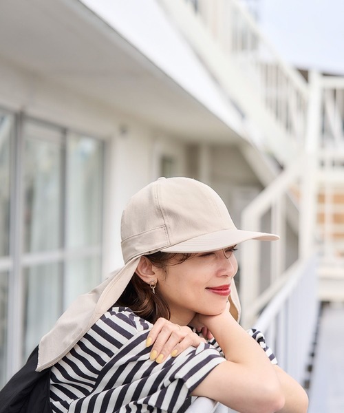 studio CLIP（スタディオクリップ）の「【紫外線防止/接触冷感/軽量】シェルテックサンシェードキャップ（キャップ・レディース・ベージュ/ブラック・FREE）」の11枚目の写真