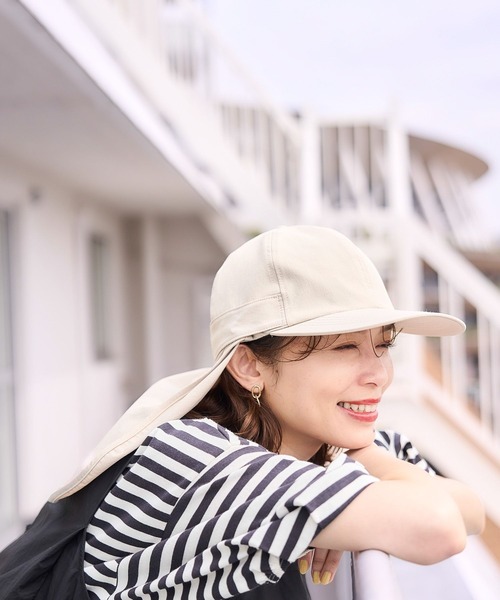 studio CLIP（スタディオクリップ）の「【紫外線防止/接触冷感/軽量】シェルテックサンシェードキャップ（キャップ・レディース・ベージュ/ブラック・FREE）」の12枚目の写真