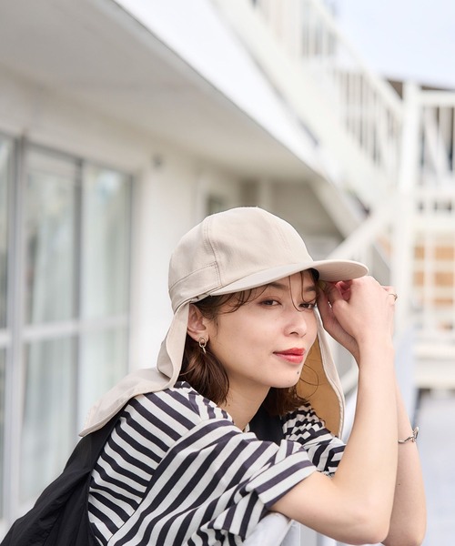 studio CLIP（スタディオクリップ）の「【紫外線防止/接触冷感/軽量】シェルテックサンシェードキャップ（キャップ・レディース・ベージュ/ブラック・FREE）」の13枚目の写真