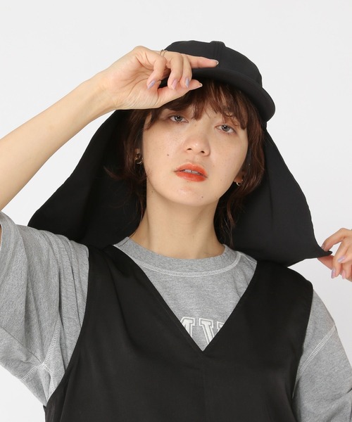 studio CLIP（スタディオクリップ）の「【紫外線防止/接触冷感/軽量】シェルテックサンシェードキャップ（キャップ・レディース・ベージュ/ブラック・FREE）」の14枚目の写真