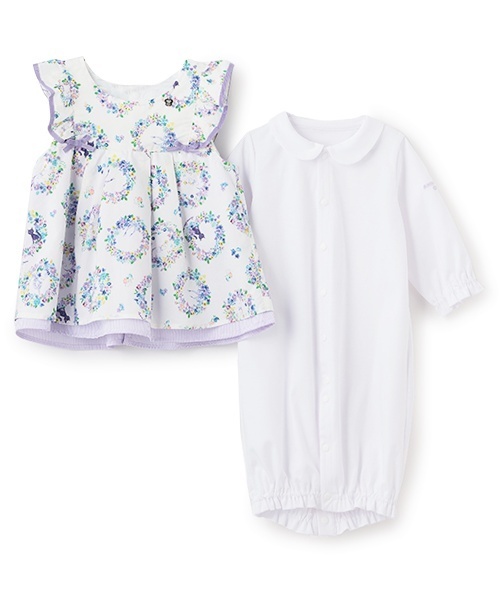 セール】フラワーリース柄チュニック＋2WAYオール（ロンパース）｜ANNA