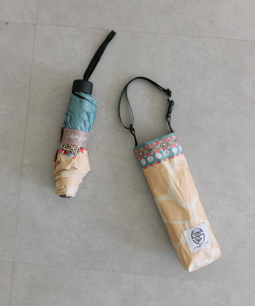 ear PAPILLONNER(イアパピヨネ)の「sampo×earコラボ晴雨兼用傘(折りたたみ傘・レディース・ホワイト系その他/ベージュ系その他/ブルー系その他・FREE)」の12枚目の写真