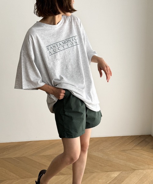 CANAL JEAN(キャナルジーン)の「El mar AUCTIONSオーバーTシャツ(Tシャツ/カットソー・レディース・ネイビー/グレー・ONE SIZE)」の1枚目の写真
