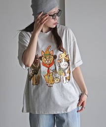 アウトドアアニマルプリントTシャツ