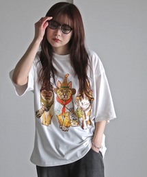 アウトドアアニマルプリントTシャツ